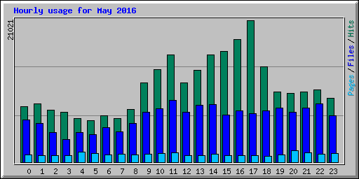 Hourly usage for May 2016